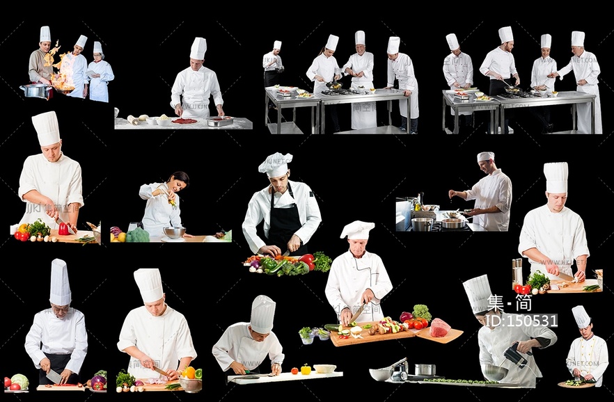 07-档口食物厨师免抠psd贴图