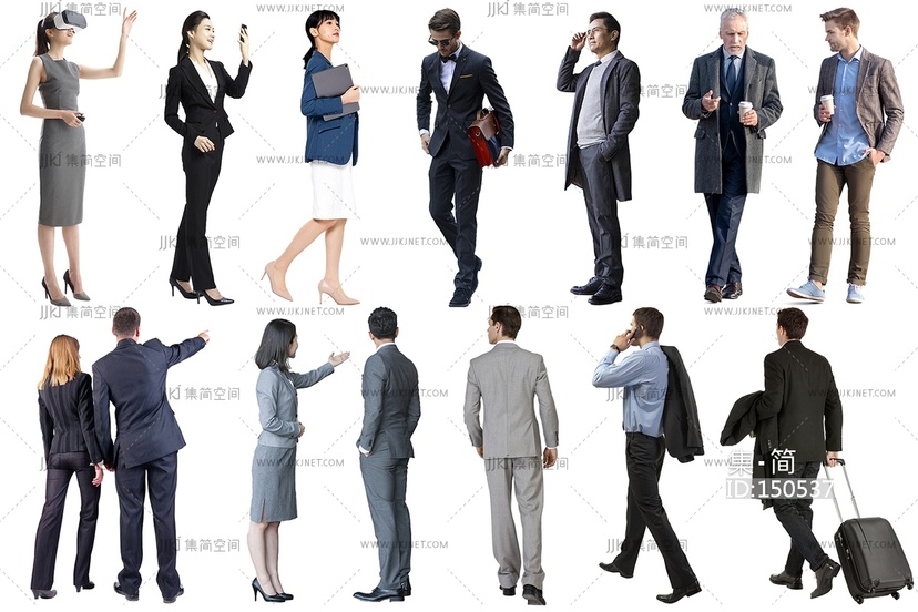 06-psd免抠商务人物职业正装商务人物背影人物背景人物免扣素材下载-05