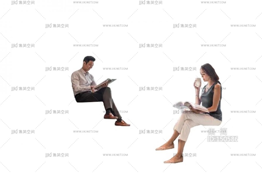 png免扣人物坐姿坐着的人休闲人物前景人物免抠人物贴图 (11)