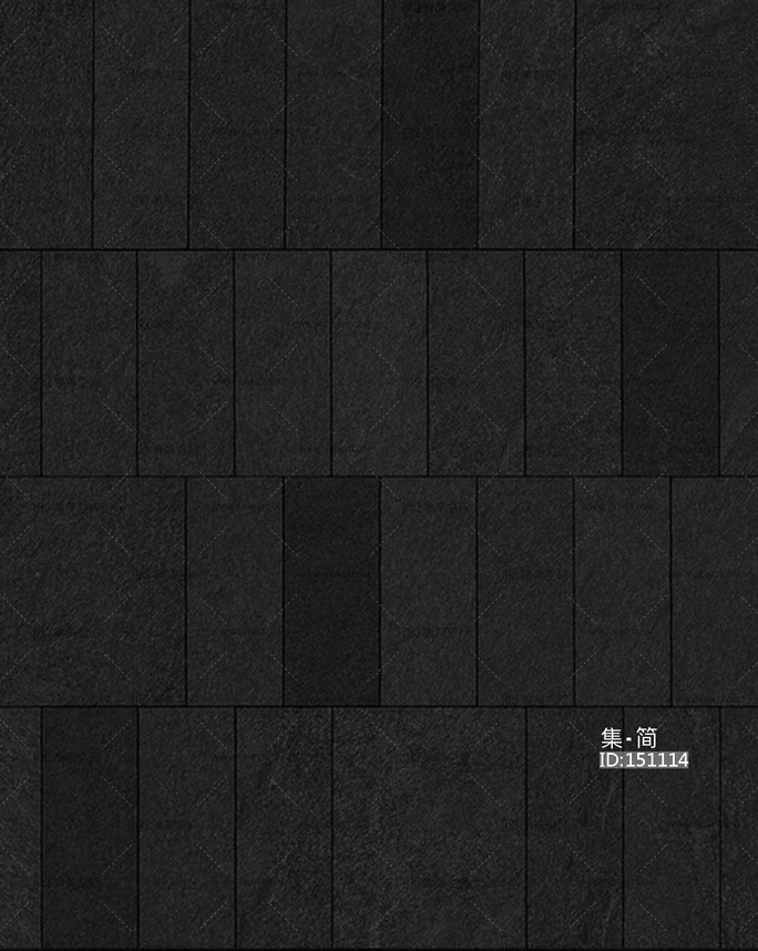 黑色错拼石材墙砖地砖