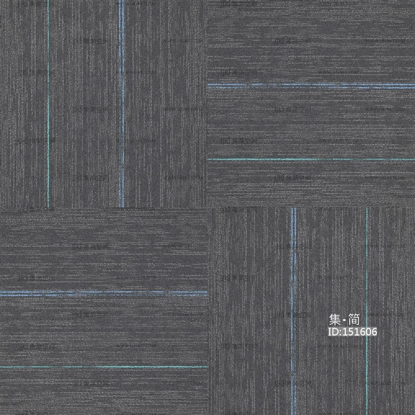 现代地毯_办公块毯_办公地毯_方块地毯_格子地毯贴图I