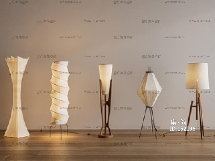 新中式侘寂落地灯SU模型