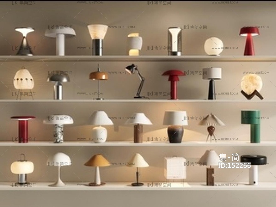 现代台灯3D模型