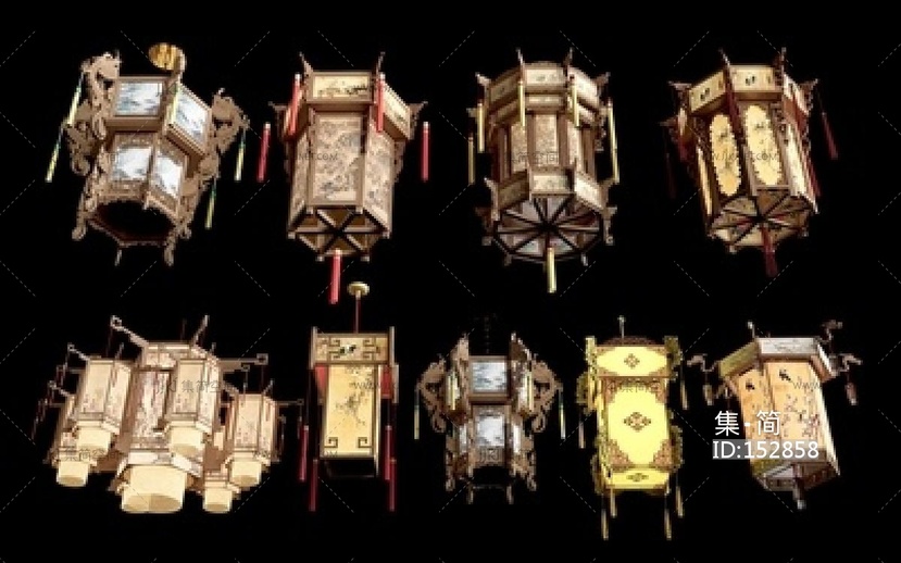 现代中式其他灯具_中式灯笼_装饰灯SU模型