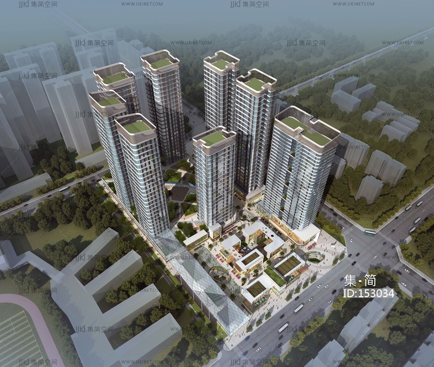 高层办公楼SU模型