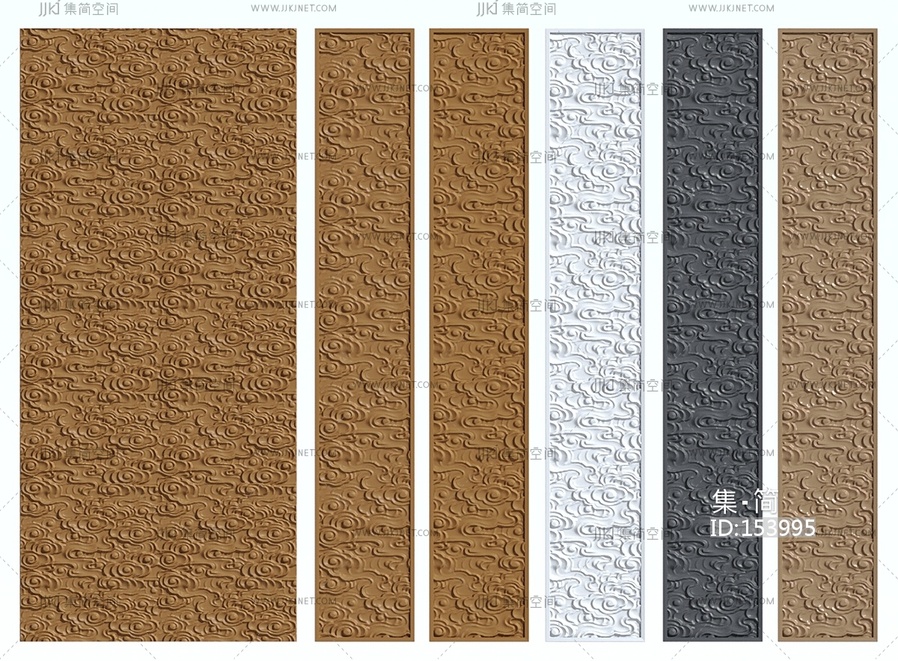 中式雕花_中式祥云浮雕su模型