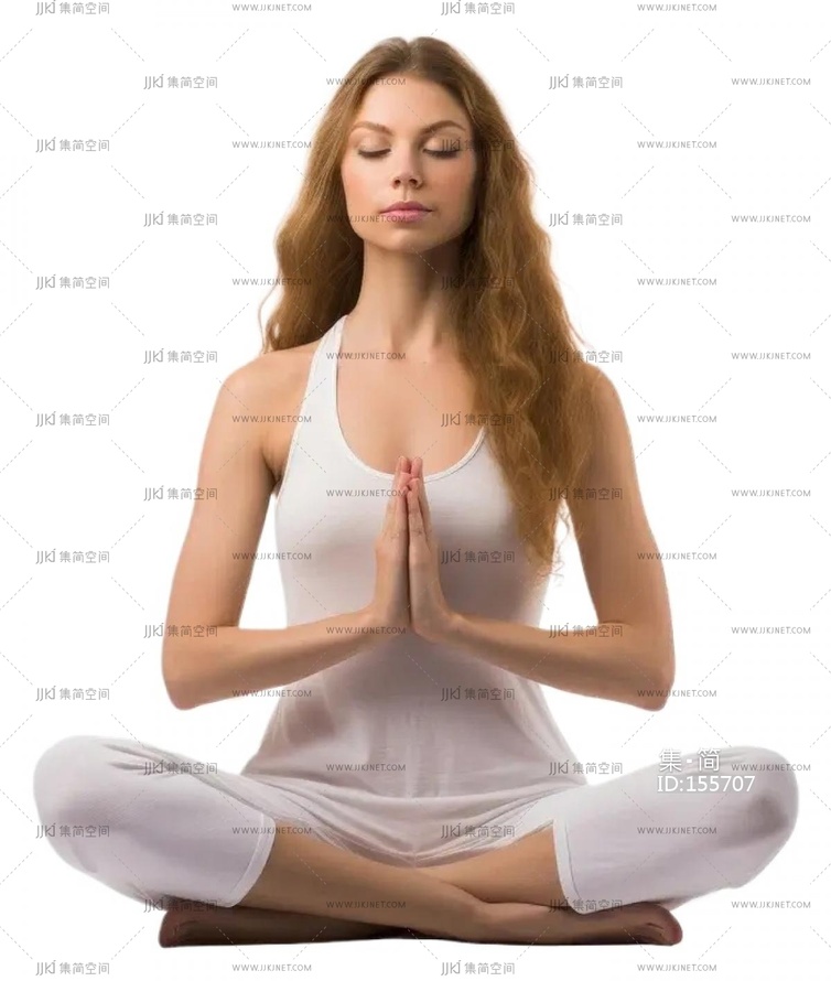 png免扣人物健身人物瑜伽健身美女 打坐人物(55)