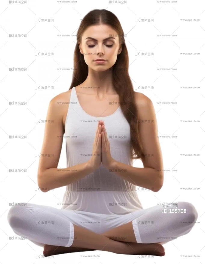 png免扣人物健身人物瑜伽健身美女 打坐人物(56)