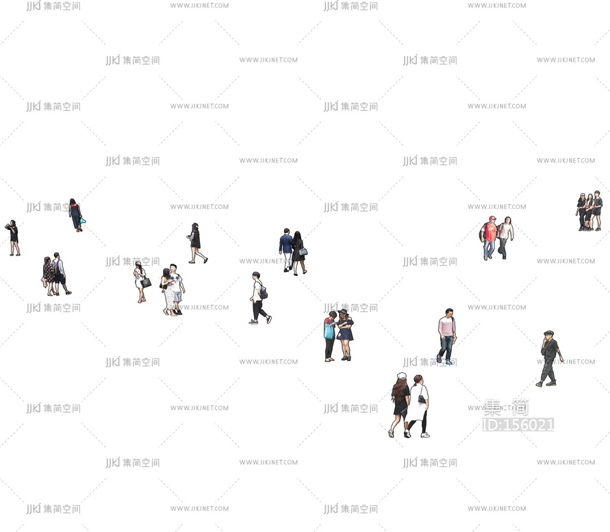 人物，时尚人物，人群SU模型