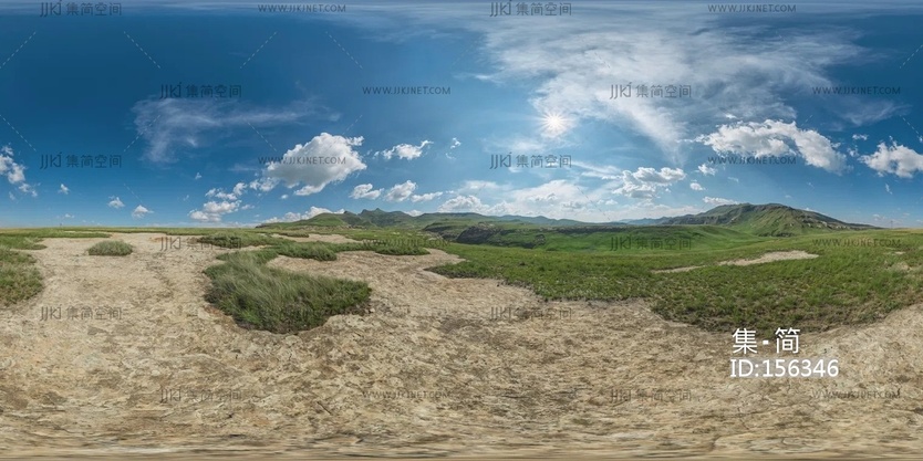 04-golden_gate_hills户外蓝天白云hdr贴图_16k