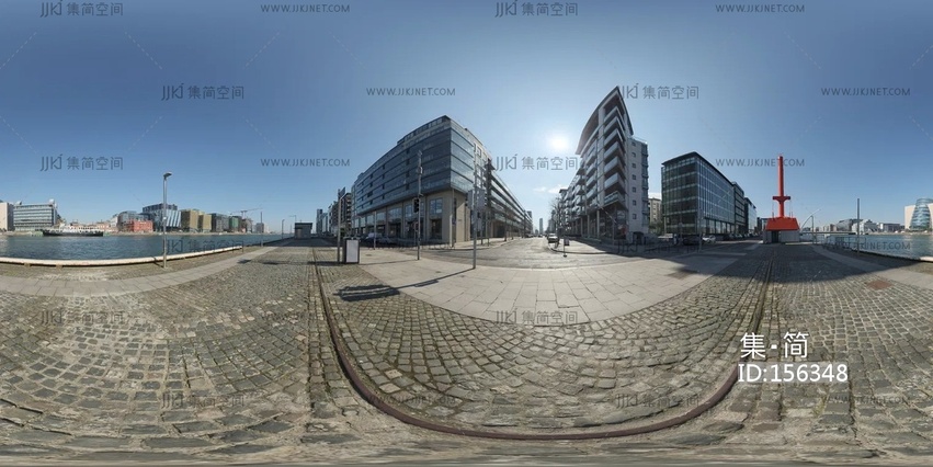 06-docklands_02城市港口蓝天hdr贴图_16k