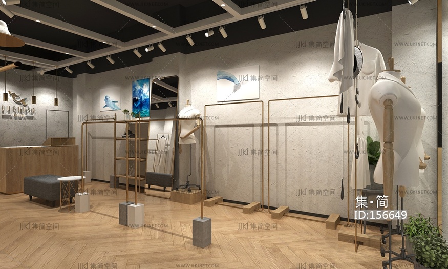 现代服装店3d模型