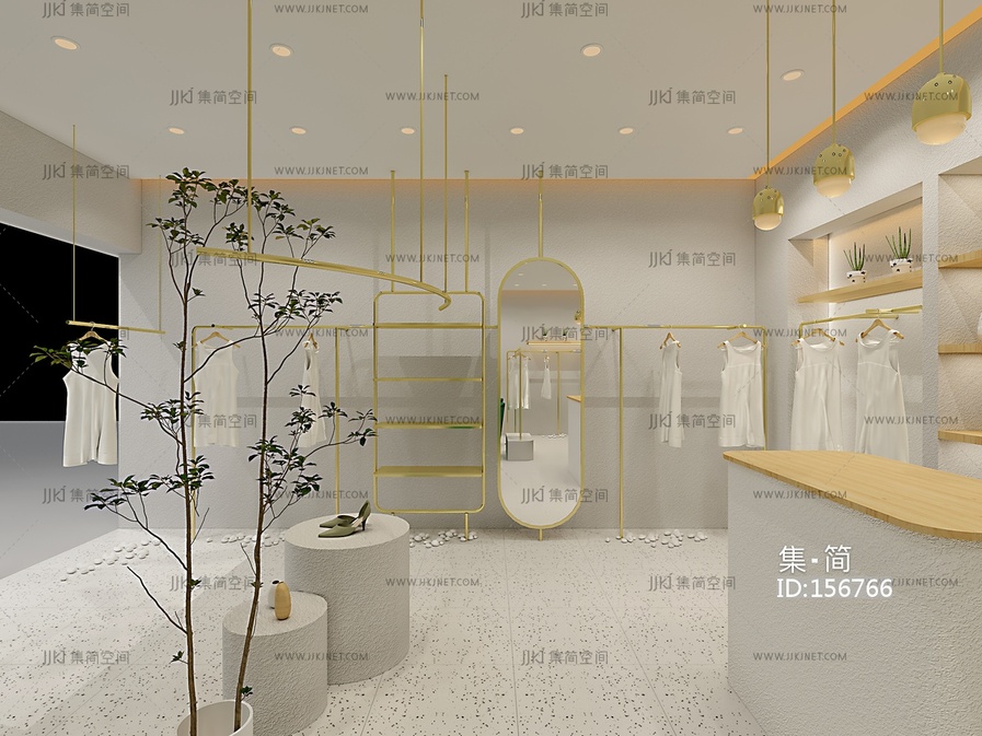 现代服装店 3d模型