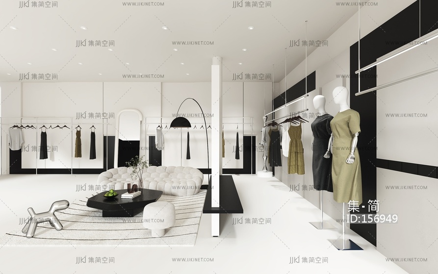 高级感服装店 3d模型