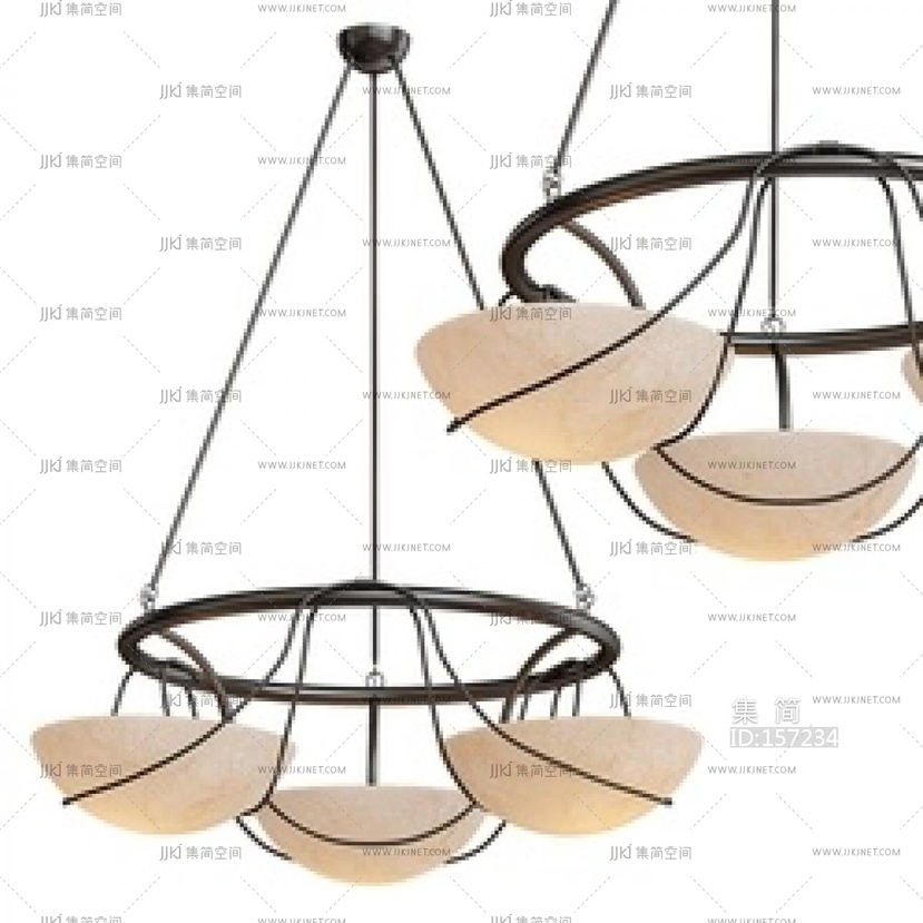  现代吊灯SU模型