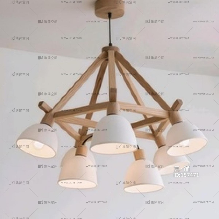 现代简约吊灯SU模型