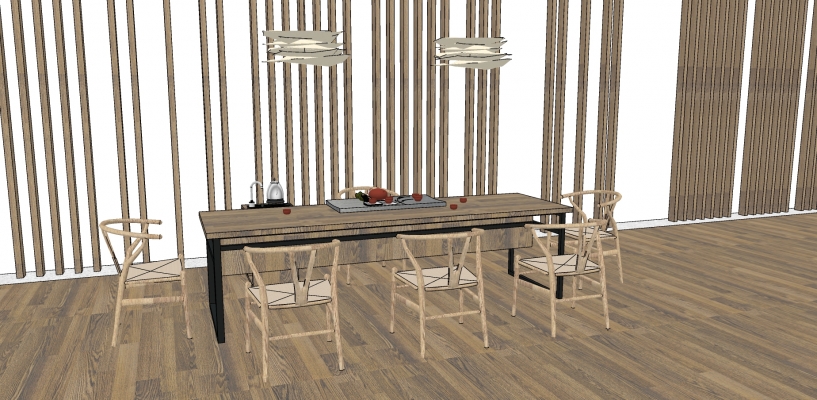 99新中式实木茶桌组合，实木单椅，屏风