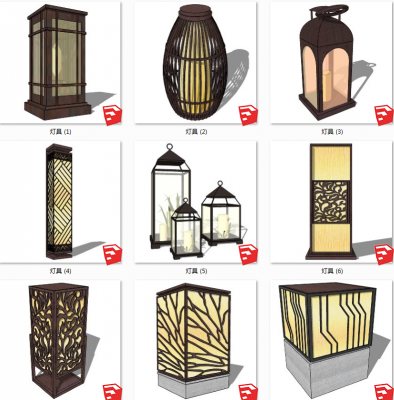  新中式日式落地灯 装饰灯具
