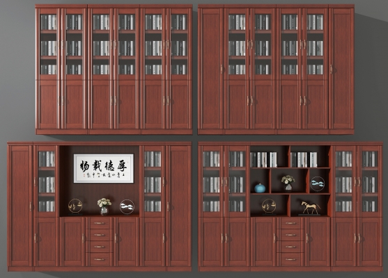 25-11-24新中式实木文件柜,书柜