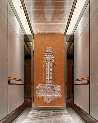 新中式酒店电梯轿厢