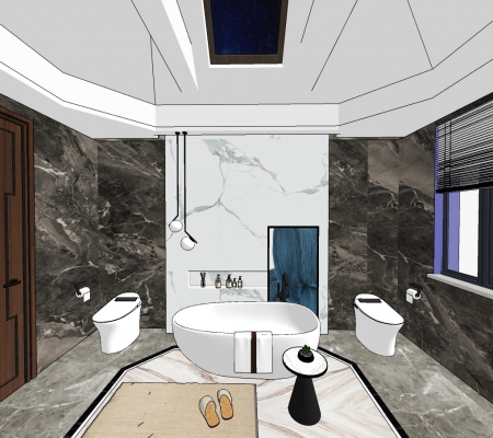 现代酒店卫生间浴室