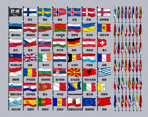 现代欧洲各国国旗