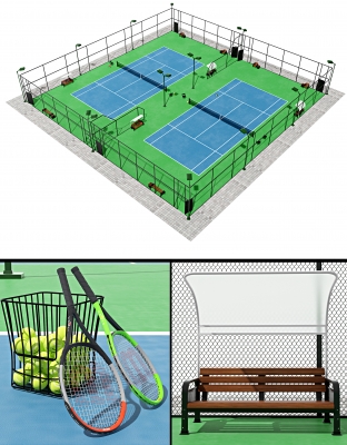 现代室外网球场