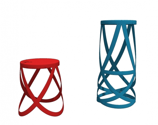 cappellini ribbon 现代吧凳,高脚凳, 吧椅