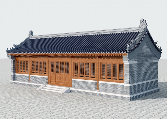 传统中式古建筑外观,中式建筑外观,