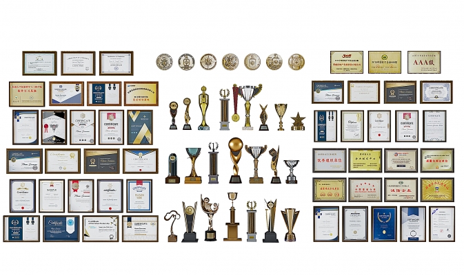 现代奖状,奖牌,奖杯荣誉证书，荣誉墙