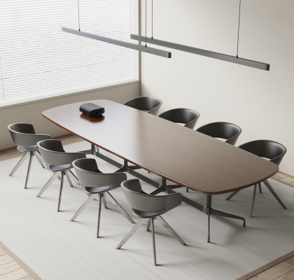 现代会议桌椅 3d模型