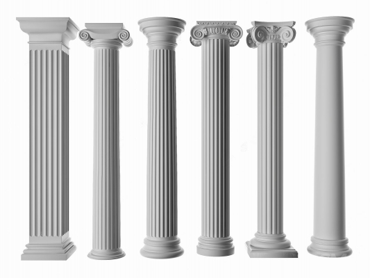 欧式罗马柱柱子 su模型