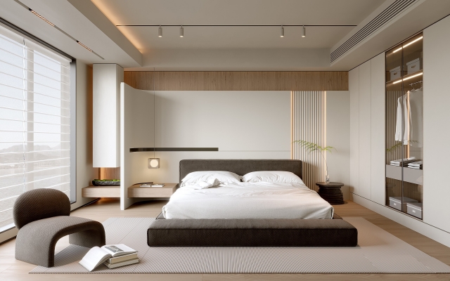 现代卧室 su模型