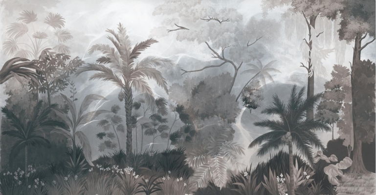 北欧植物丛林壁画贴图