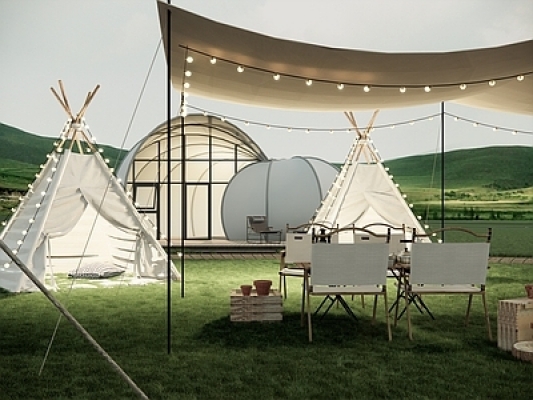  现代室外户外野营野炊帐篷 