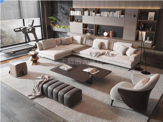 现代高级沙发组合 3d模型下载