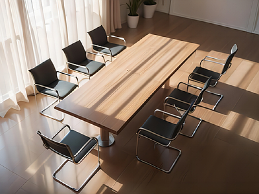 现代会议桌椅组合SU模型