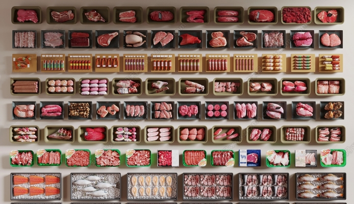 肉类食物_3d模型下载