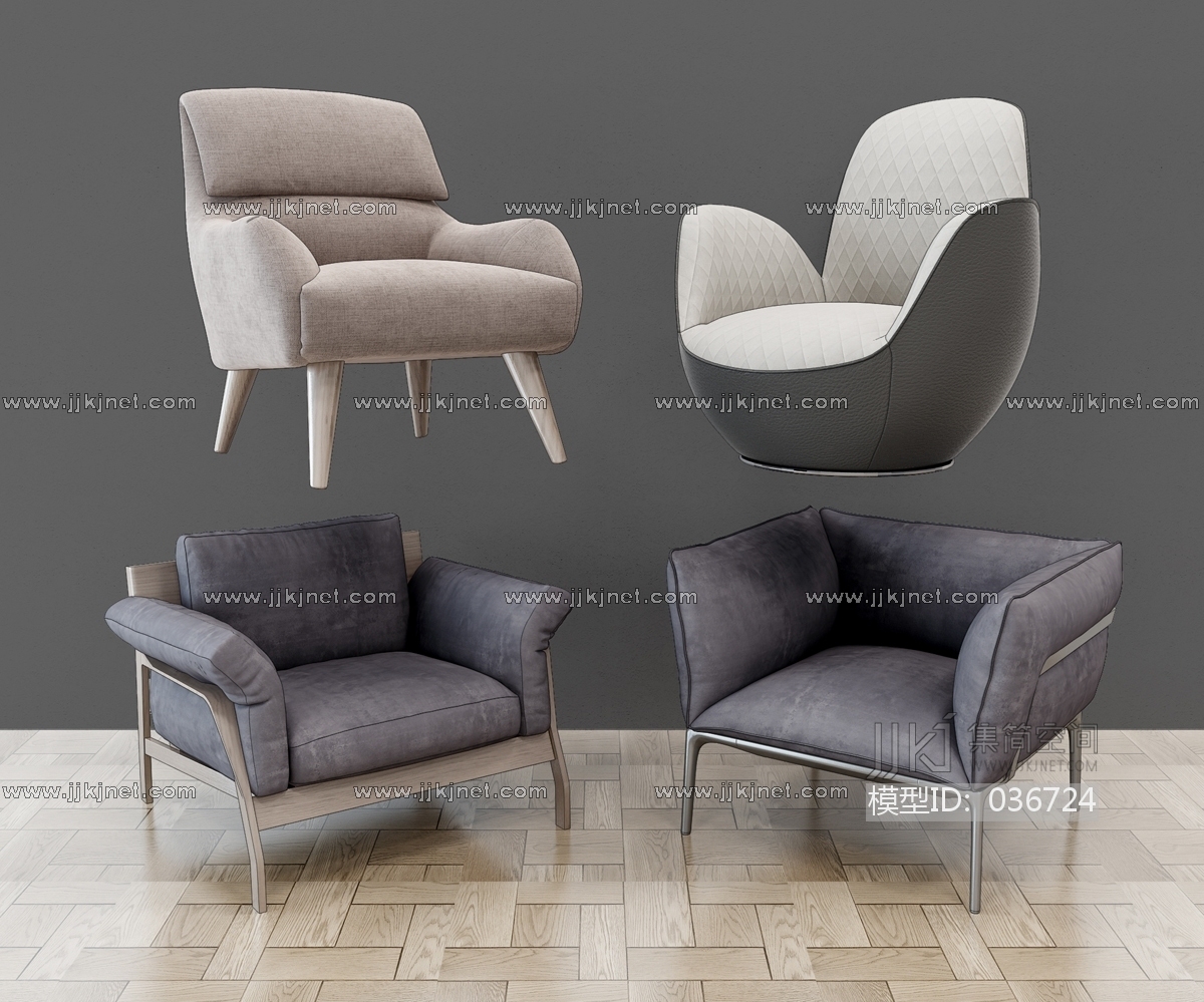 H17-0403简欧式现代单人休闲沙发椅子