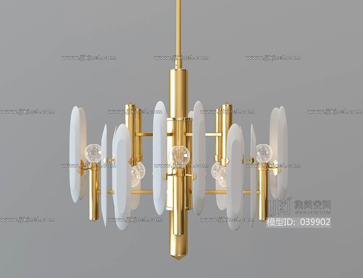 H01-0514Scolari 现代简欧式金属吊灯3d模型下载-【集简空间】「每日更新」