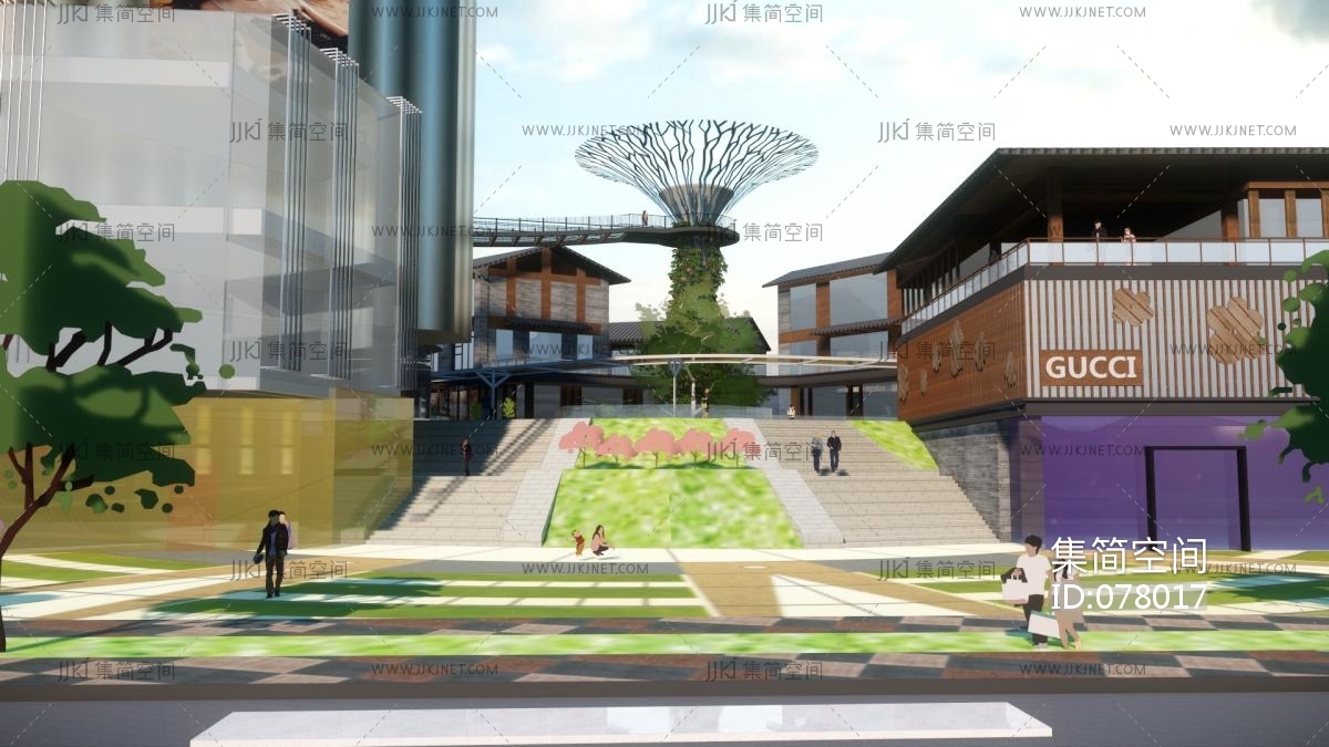 44现代风格商业景观 休闲广场 商业街小品 雕塑景观 中庭景观 水景