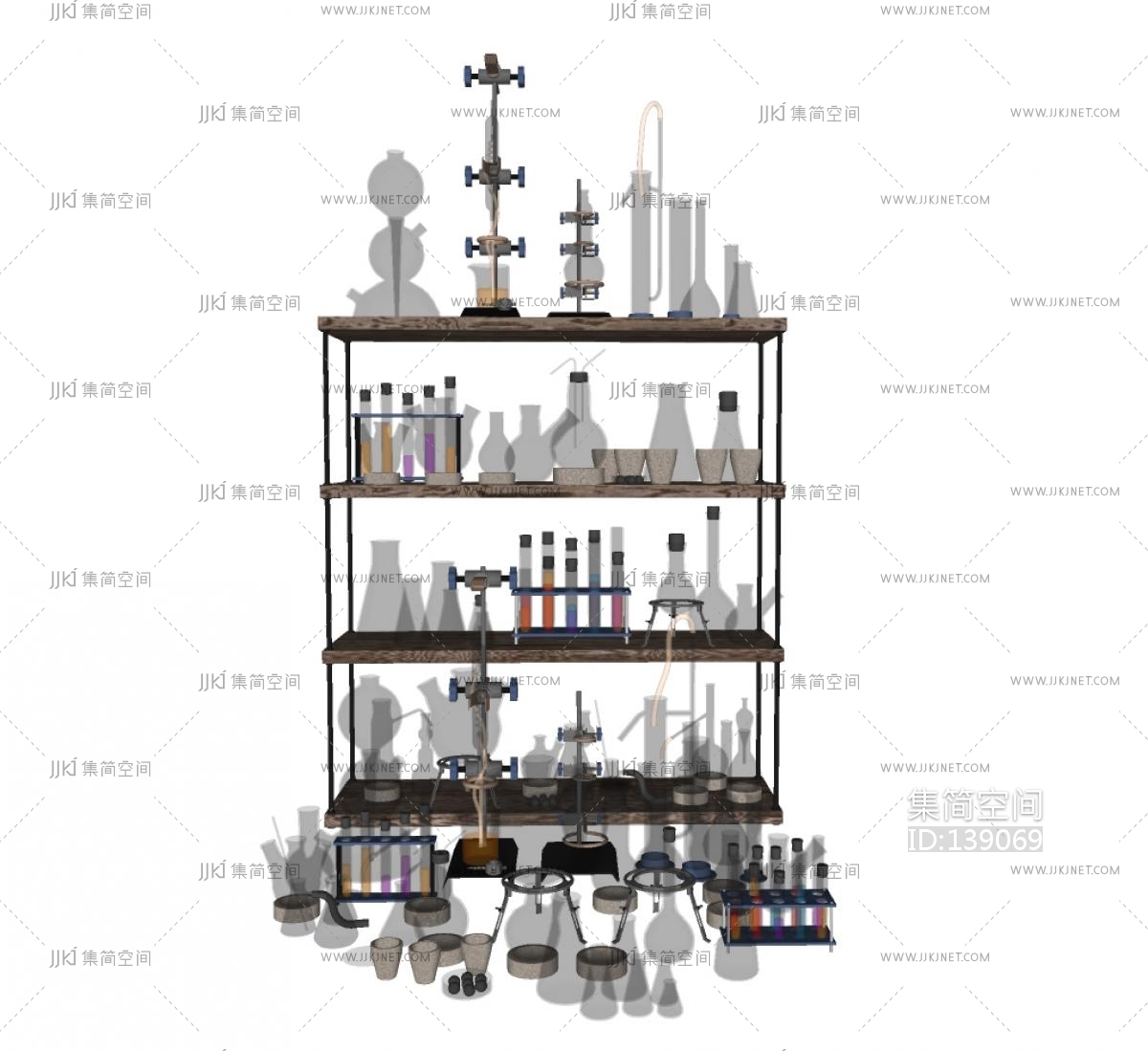 化学实验室玻璃器皿,医疗器械U模型