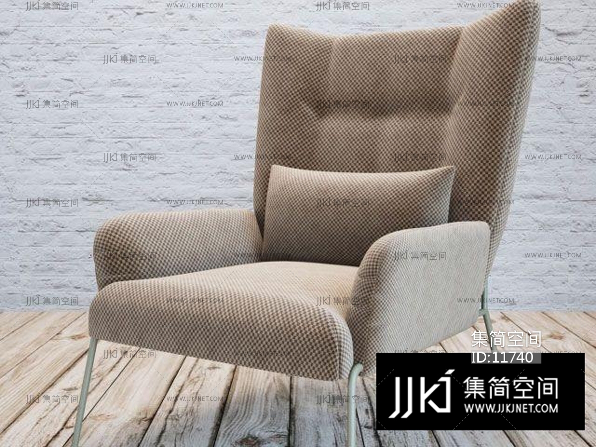 59现代休闲椅国外3d模型下载-【集简空间】「每日更新」