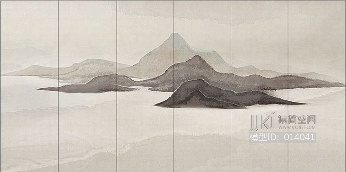 中式屏风画 背景画(71)