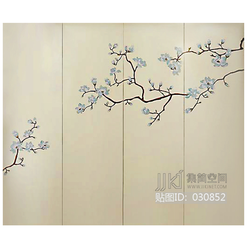 中式花纹中式欧式田园花鸟壁纸壁画壁布背景画 112 贴图id 0307 欧式效果图