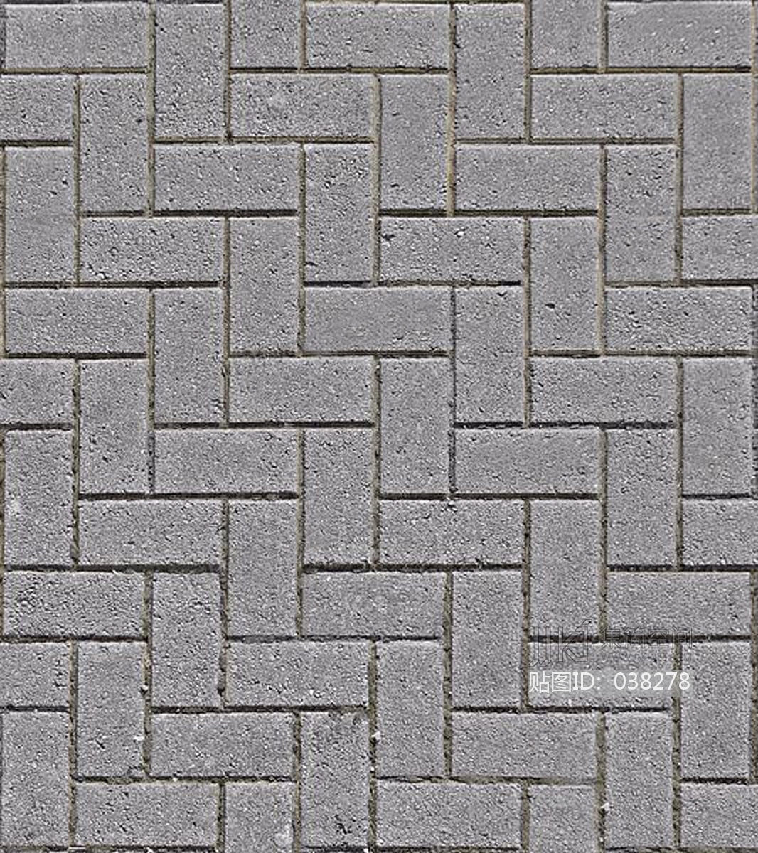 室外步道人行道砖室外灰地砖 (99)材质贴图下载
