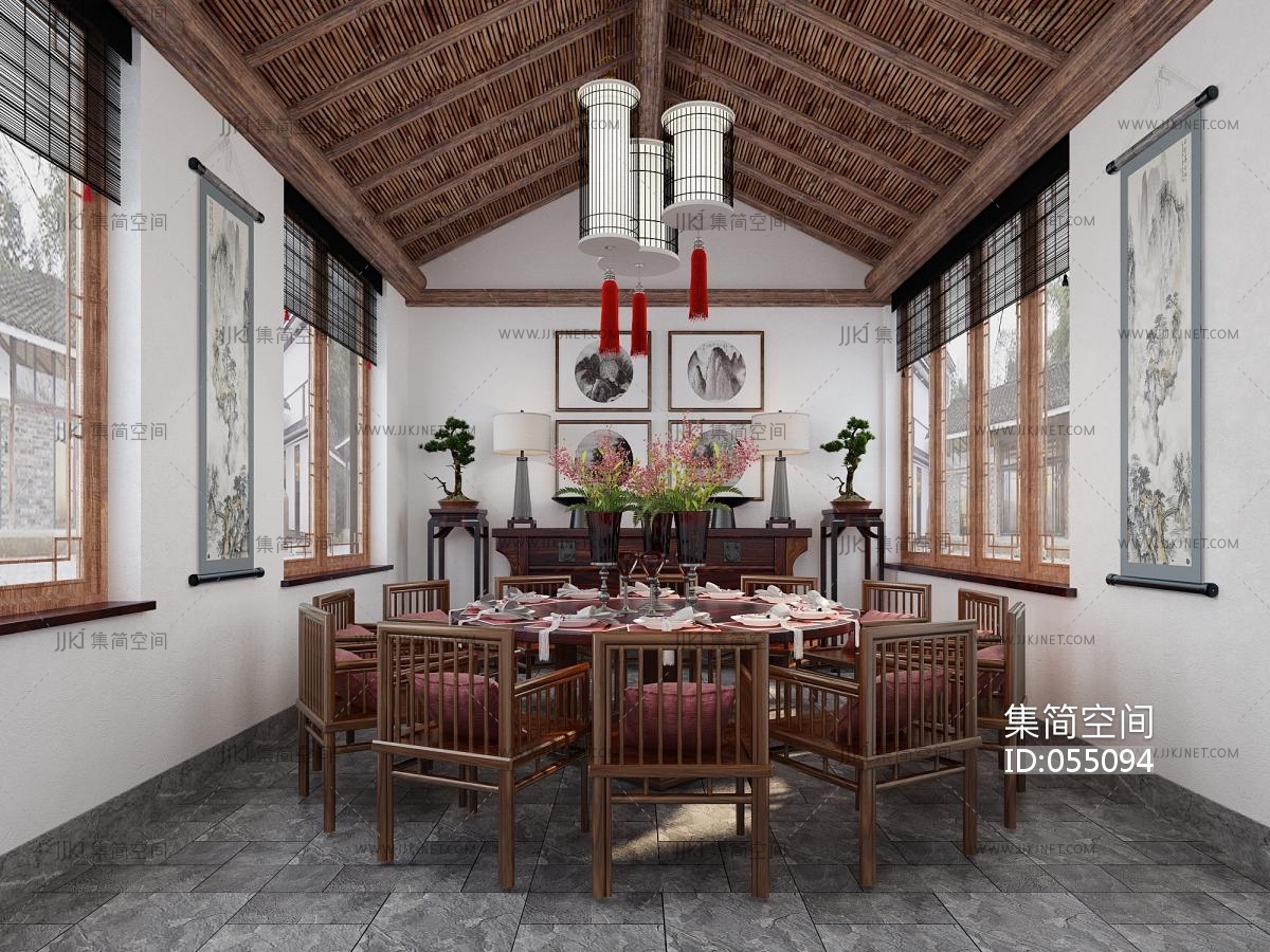 新中式豪华包房饰之家完美装饰-建E网设计案例