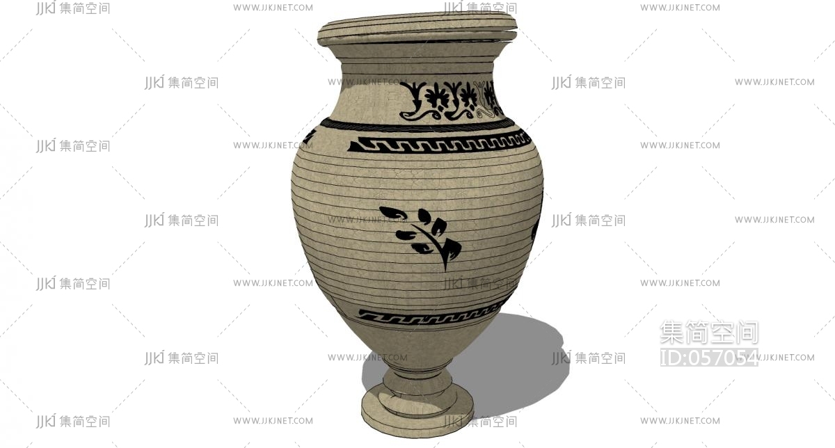(16)瓷瓶土陶陶瓷陶罐-【集简空间】3d模型_su模型_贴图_草图模型