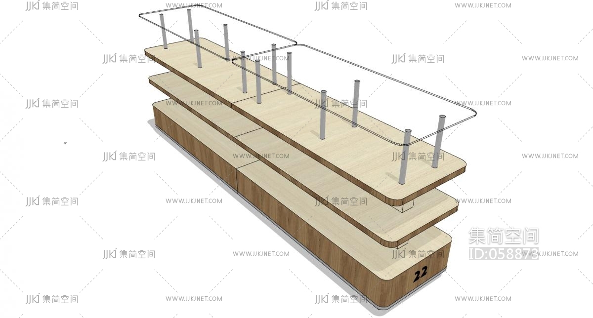 (84)现代展柜展台货架