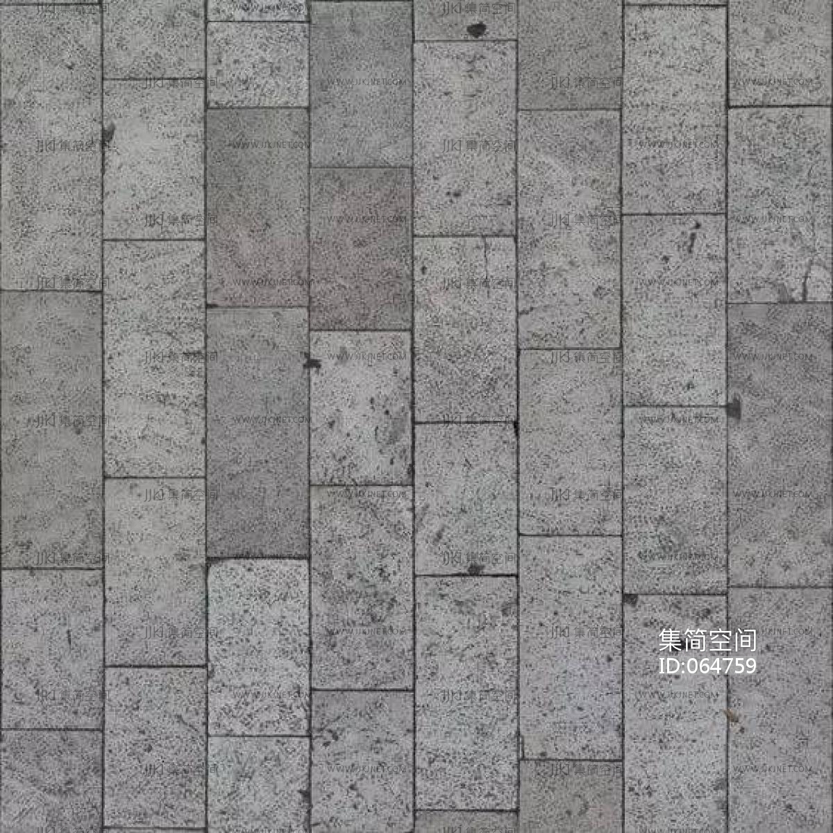 室外户外地铺广场园林步道砖地面地铺灰麻白麻花岗岩 (2)材质贴图下载-【集简空间】「每日更新」